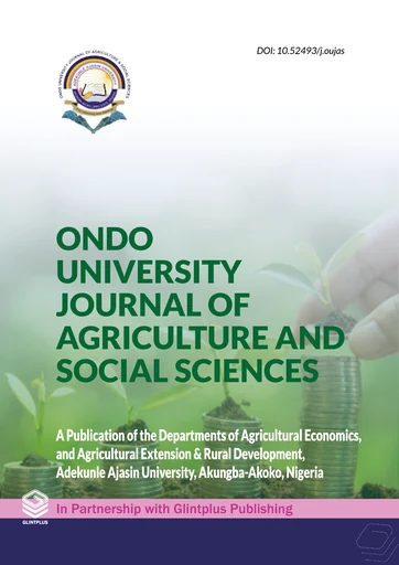Ondo University Journal of Agriculture and Social Sciences journal cover