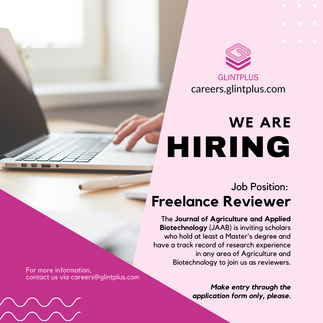 We are hiring - JAAB reviewer